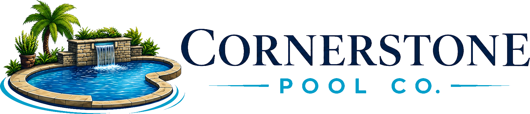 cornerstone pool co logo for swimming pool installation in salisbury nc